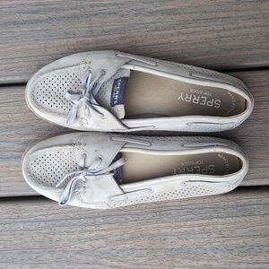Sperry Women's Gray Perforated Loafers